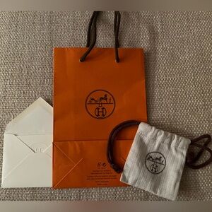 Hermes Shopping Bag/ Jewelry Pouch